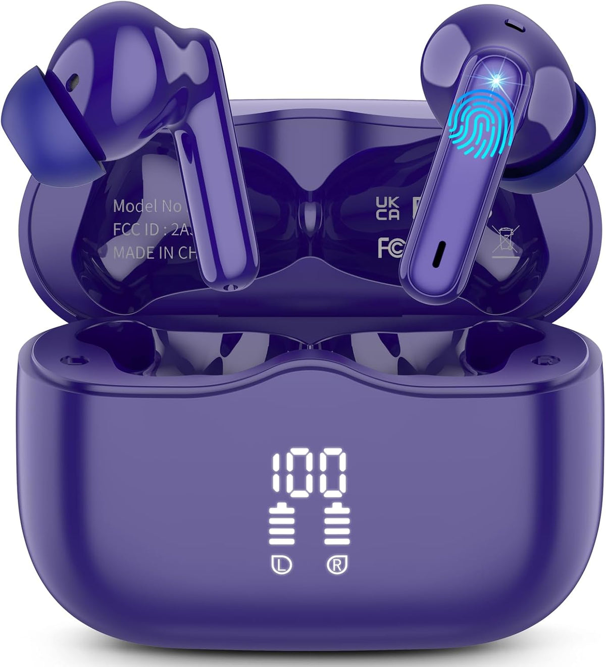Wireless Earbuds Bluetooth 5.3 ENC Mic 40H Playtime Deep Bass IP7 Waterproof
