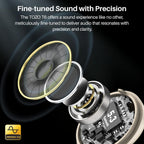 True Wireless Earbuds Bluetooth 5.3 Deep Bass IPX8 Touch Control TOZO T6