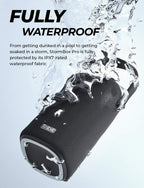 Tribit StormBox Pro Bluetooth Speaker, 360° Sound, XBass, 24H Playtime, IP67