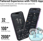 Hybrid Active Noise Cancelling Wireless Earbuds 35H Playtime IPX5 TOZO