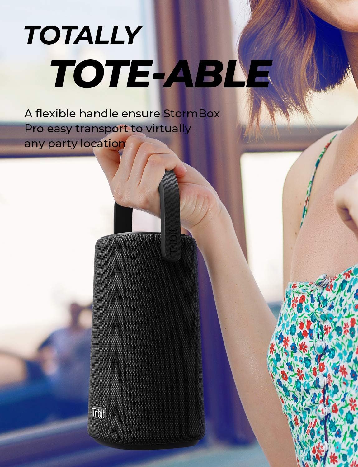 Tribit StormBox Pro Bluetooth Speaker, 360° Sound, XBass, 24H Playtime, IP67