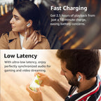 Hybrid Active Noise Cancelling Wireless Earbuds 35H Playtime IPX5 TOZO