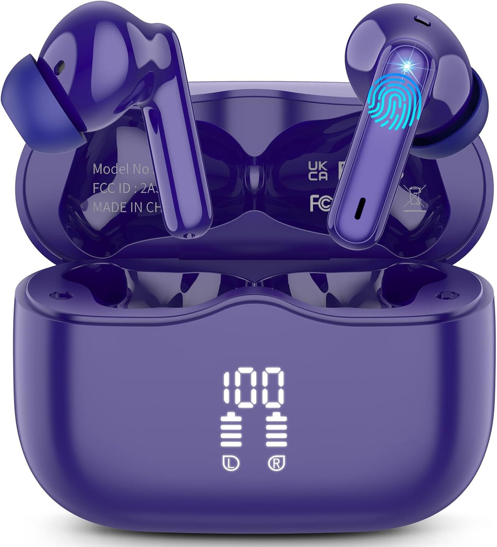 Wireless Earbuds Bluetooth 5.3 ENC Mic 40H Playtime Deep Bass IP7 Waterproof