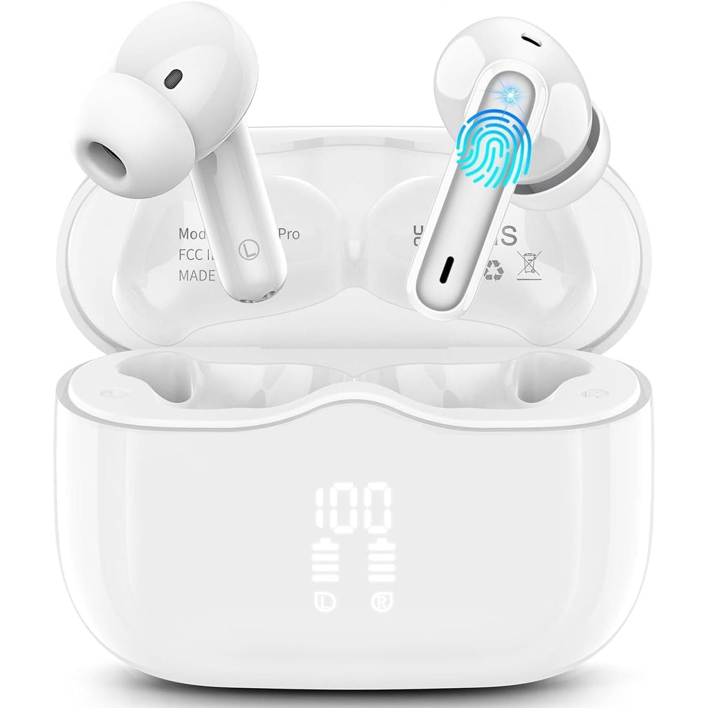 Wireless Earbuds Bluetooth 5.3 ENC Mic 40H Playtime Deep Bass IP7 Waterproof