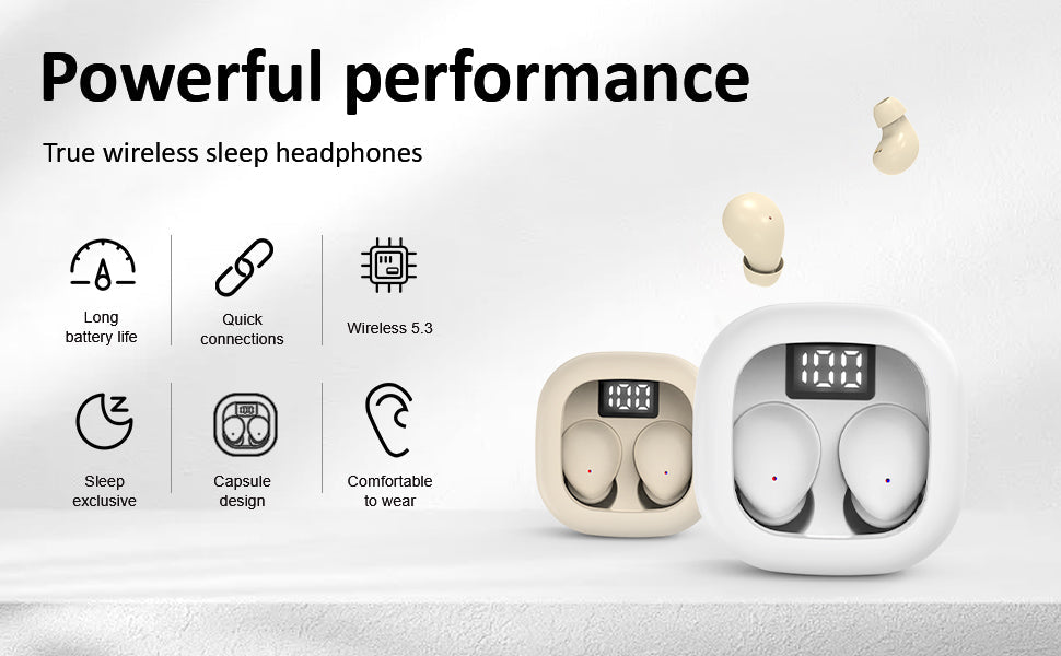 Invisible Sleep Earbuds Ultra Small Bluetooth Hidden for Side Sleepers